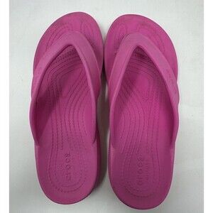 Crocs‎ Iconic Comfort Hot Pink Thong Flip Flops Women’s sz 8